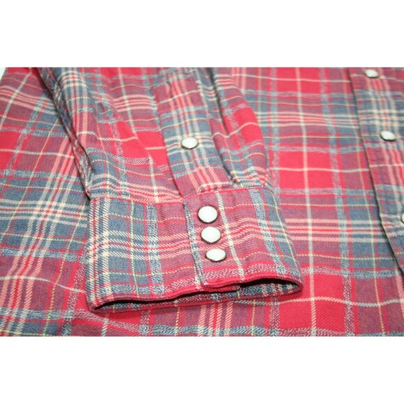 Polo Ralph Lauren Flannel Pearl Snap Western Yoke Shirt Mens XL Americana Cowboy - Picture 4 of 7